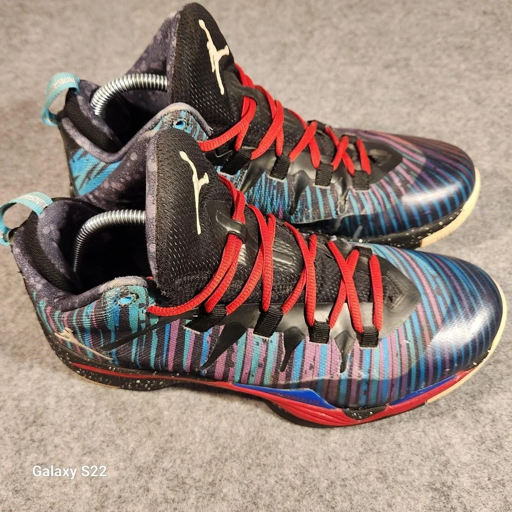 Jordan Super.Fly 2 Bel-Air Black Blue Red 599945-008 Mens Size 10 Shoes